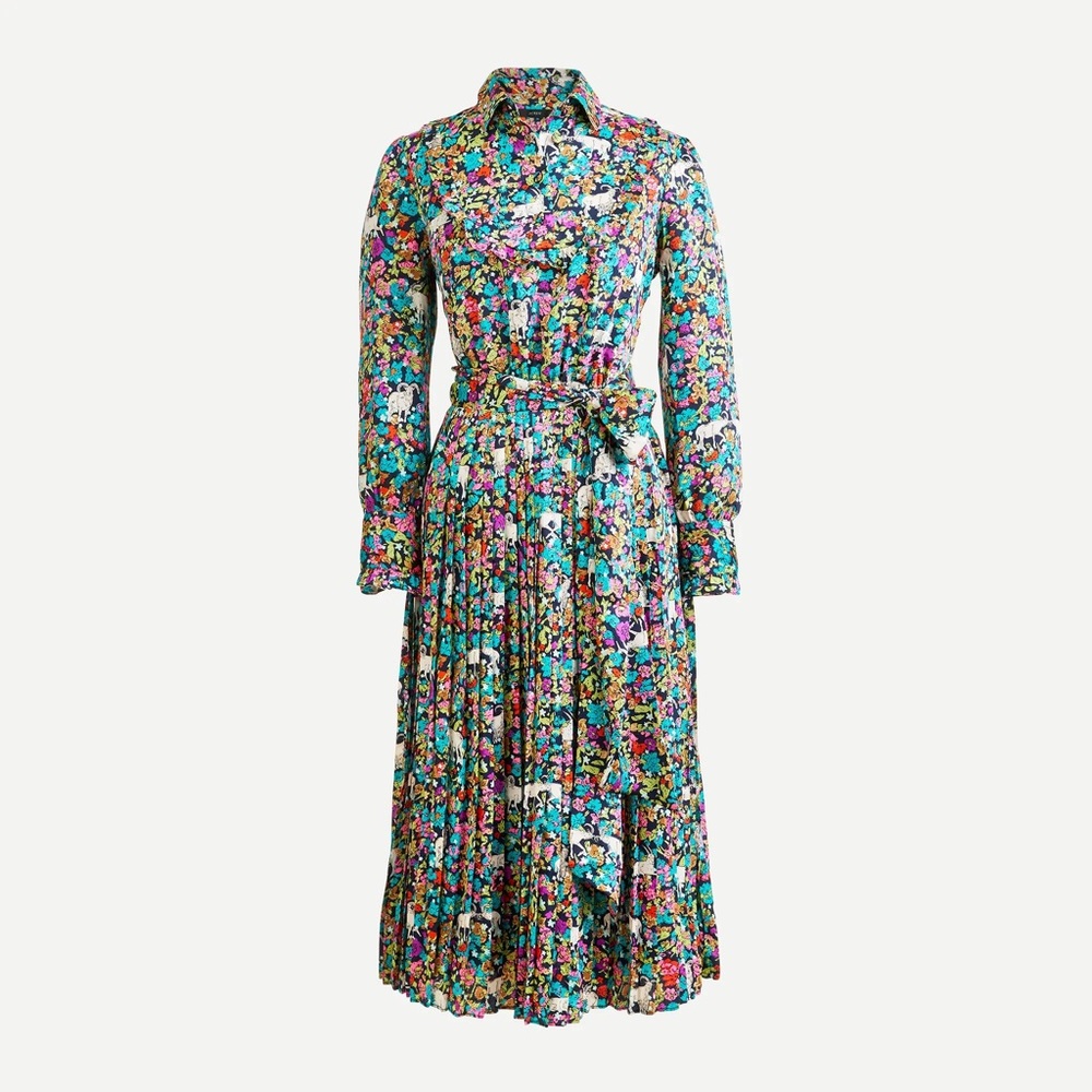 Rare print J crew Grazing Goats MIDI Dress